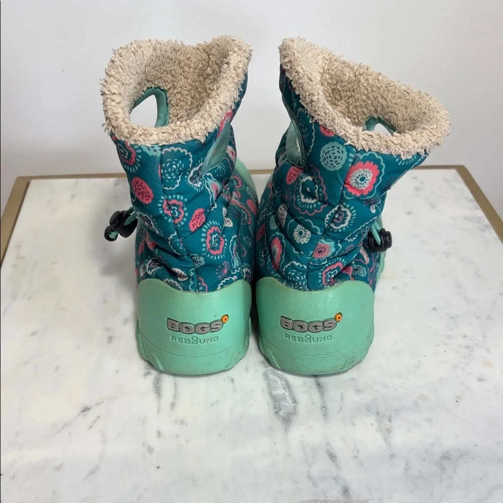 Bogs B-Moc Bullseye Toddler Winter Boots Teal Design -Sz 13